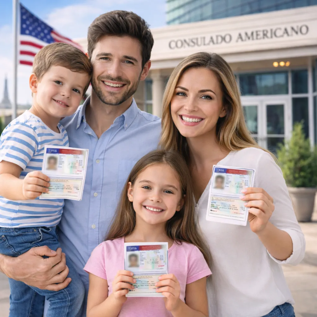 Imagem ilustrativa para o artigo Visto americano em família: entenda como funciona da Genuína Conexão